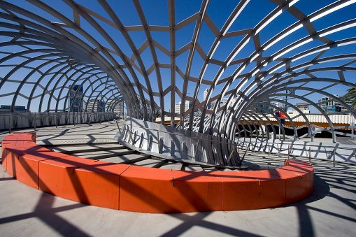 Melbourne's Docklands feature many incredible architectural marvels, including this wonder, the Webb Bridge