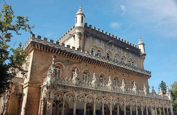 Detail of National Palace of Pena in Sinrta, Portugal. It is a Romanticist castle built in 1854