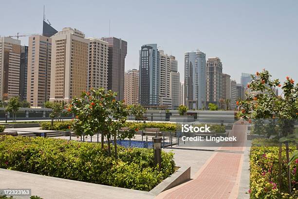 Foto de Cidade De Abu Dhabi e mais fotos de stock de Abu Dhabi - Abu Dhabi, Rua, Alto - Descrição Geral