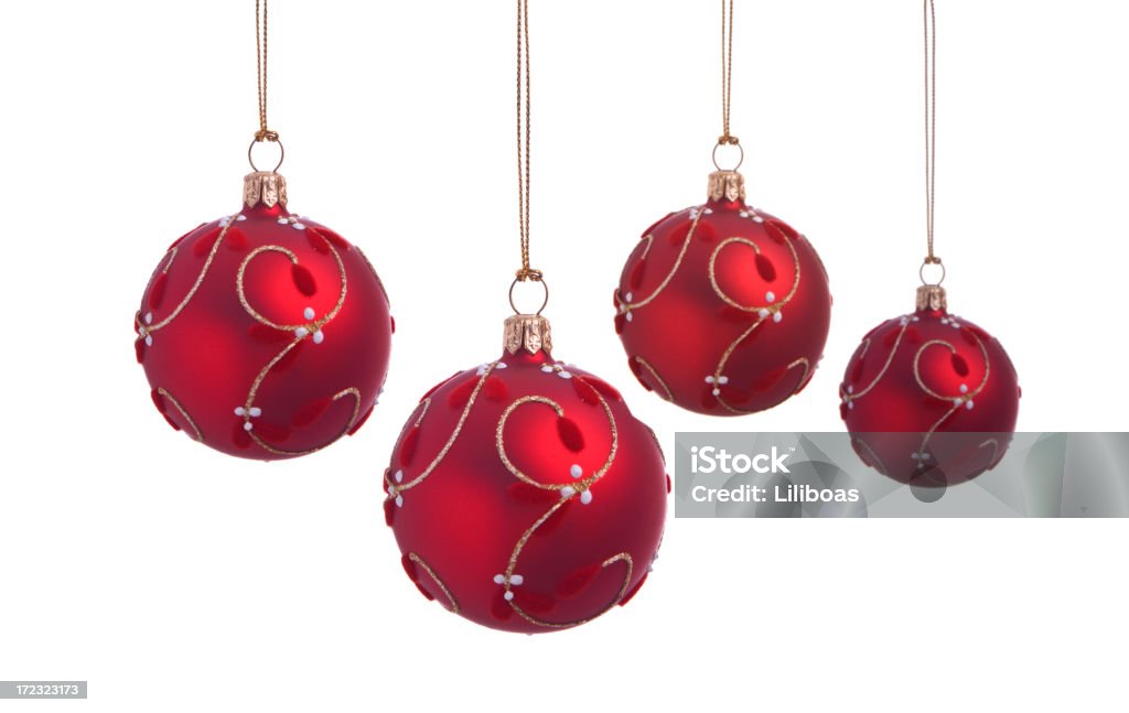 Christmas Balls (XL) Elegant gold and red Christmas baubles on white.  Easy to move each around for you own composition if needed.PLEASE CLICK ON THE IMAGES BELOW TO SEE MY LIGHTBOXES CONTAINING OTHER IMAGES YOU MAY LIKE: Celebration Event Stock Photo