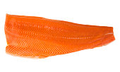 Sockeye Salmon Fillet, Raw Copper River Fish Food on White