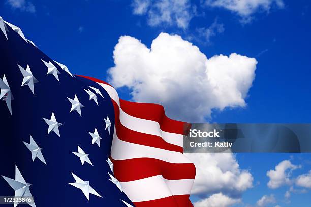 American Flag Stock Photo - Download Image Now - Fourth of July, American Flag, Blue