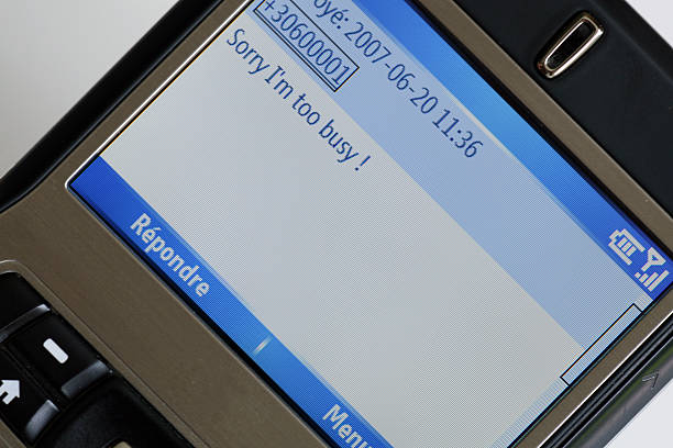 sms received on a smartphone.