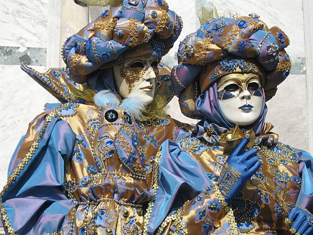 istock blue/gold Venice carnival costume 172324156