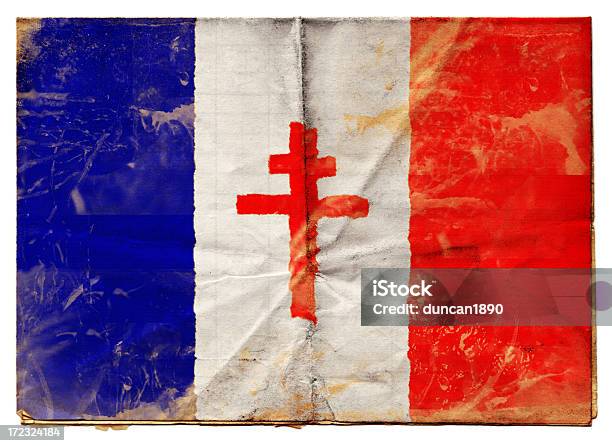 Bandera Francesa De Foto de stock y más banco de imágenes de Segunda Guerra Mundial - Segunda Guerra Mundial, Cruz - Forma, Lorena