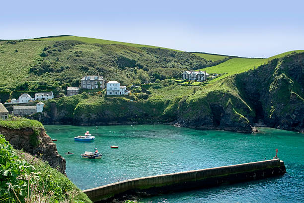 porto de isaac - cornwall england uk england port isaac imagens e fotografias de stock