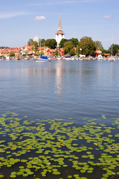 istock Idyllic lake and village 172324486
