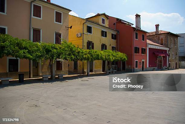 Colorful Koper Houses Stock Photo - Download Image Now - Chimney, Dill, Door