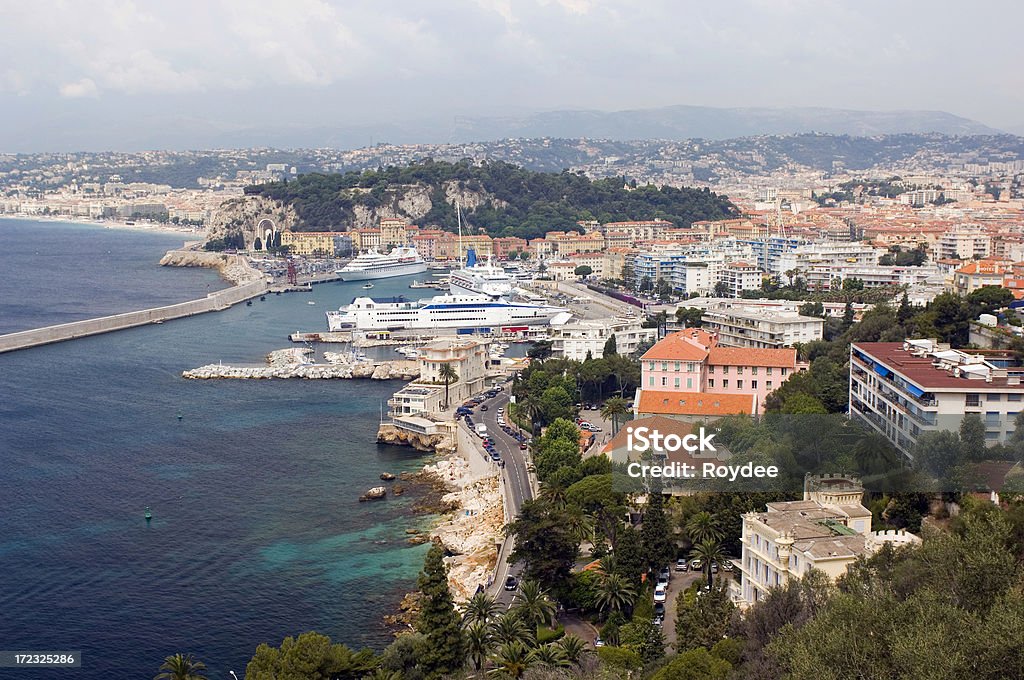 Nizza Hafen & City - Lizenzfrei Segeljacht Stock-Foto