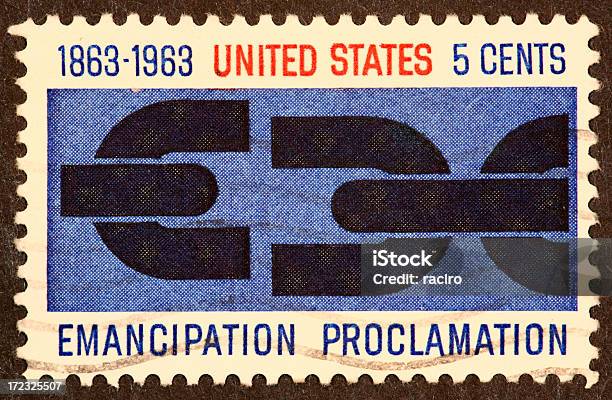 Emancipation Proclamation Stamp Stock Photo - Download Image Now - Emancipation Proclamation, Black History in the US, Slavery