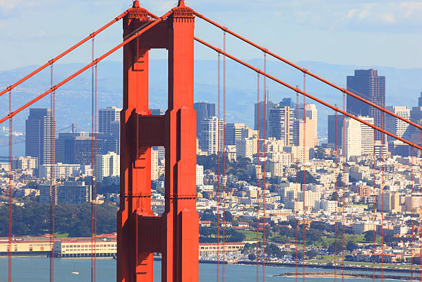 istock Golden Gate bridge with San Francisco skyline in background 172325673