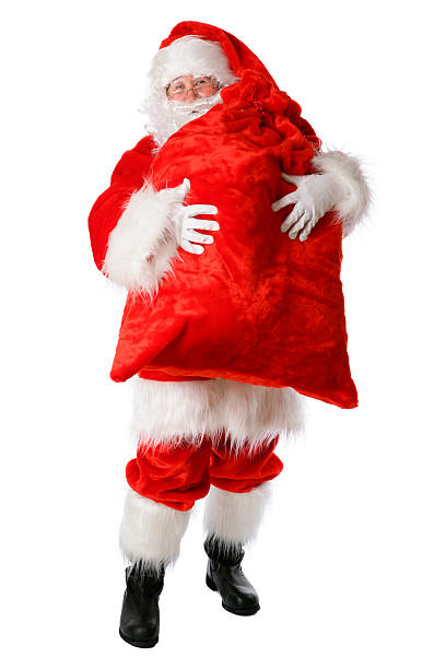 istock Santa with gifts on white 172325901