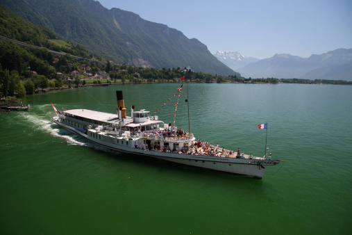 Boat  at Chillon, on Lake Geneva