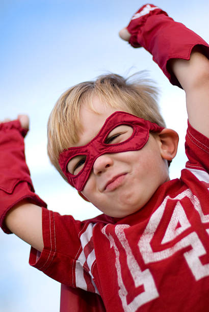 istock Child superhero in costume 172326309