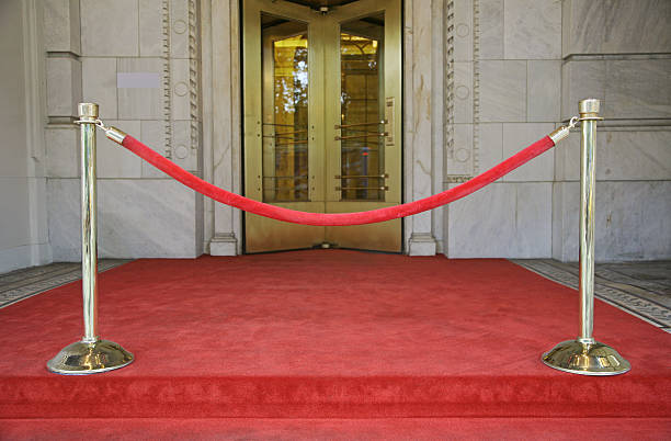 istock Red Velvet Rope Barrier 172326585
