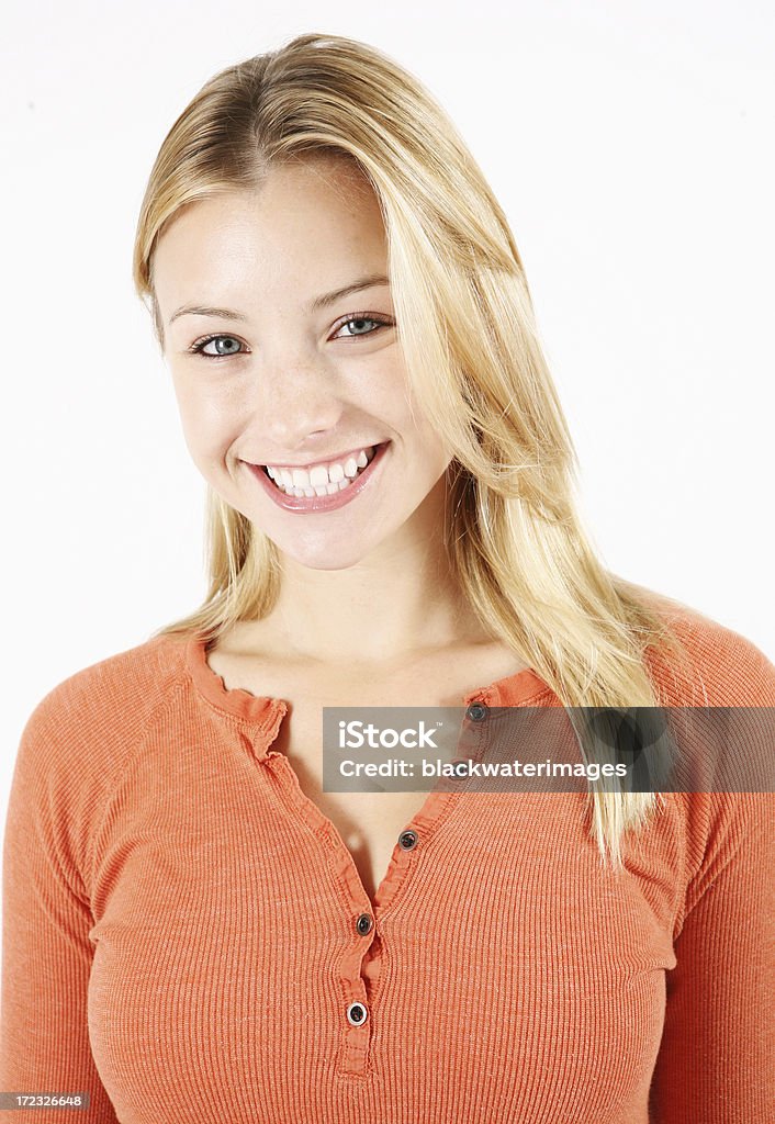 Happy Happy young woman.I've put together a collection of other great faces and happy people - have a look by clicking the images below! 16-17 Years Stock Photo