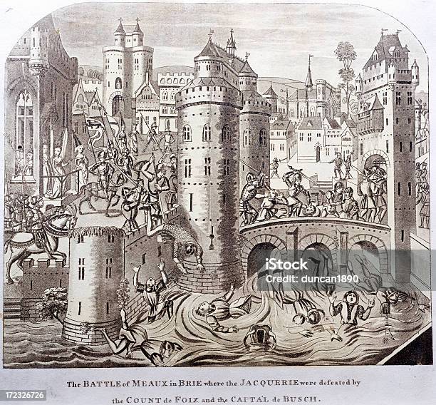 Battle Of 모 In 브리 성-건축물에 대한 스톡 벡터 아트 및 기타 이미지 - 성-건축물, 포위, 고대의