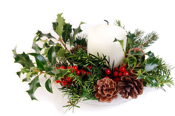 Christmas centerpiece stock photo