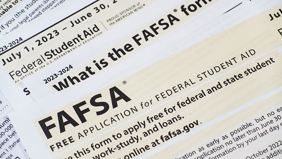 A close up of federal financial aid application in 16x9 aspect ratio