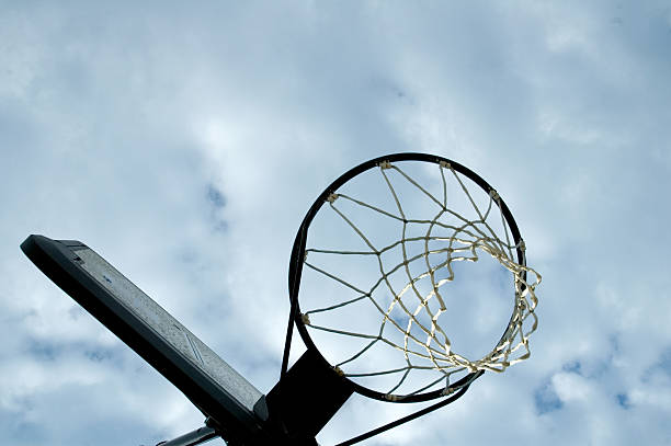 Canasta de baloncesto y tablero - foto de stock