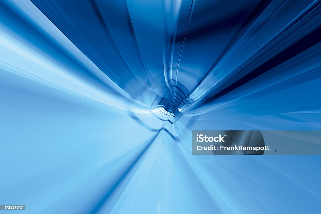Grand Angle bleu brillant de Tunnel - Photo de Abstrait libre de droits