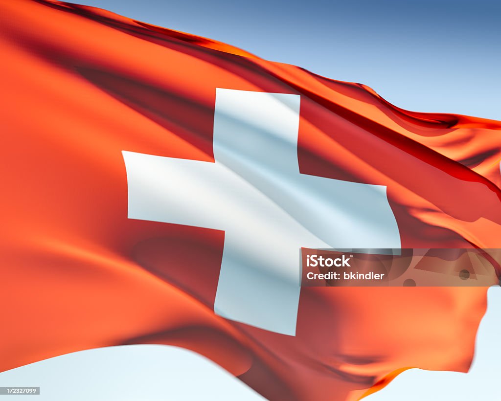 Flagge der Schweiz - Lizenzfrei Schweizer Flagge Stock-Foto