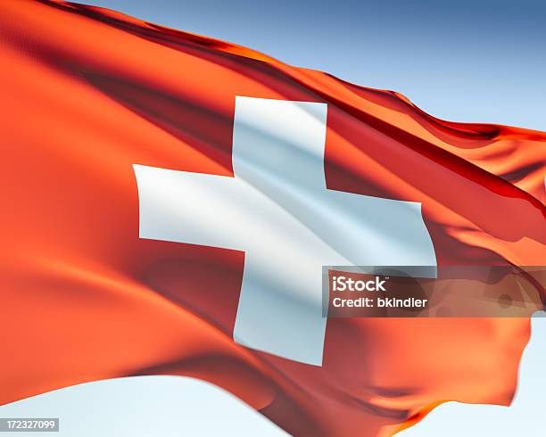 Flagge Der Schweiz Stockfoto und mehr Bilder von Schweizer Flagge - Schweizer Flagge, Blau, Flagge