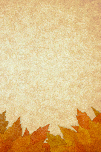 Golden maple leaves dapple the bottom of this textured seasonal background.