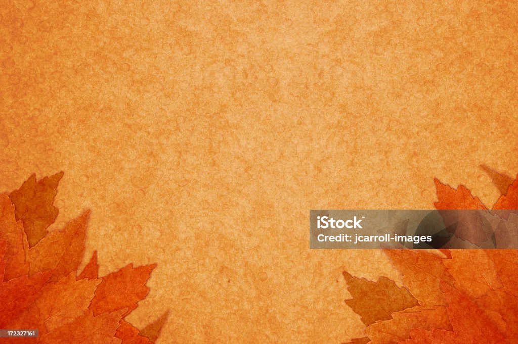 Sfondo Arancio Foglie di acero di stagione - Foto stock royalty-free di Acero