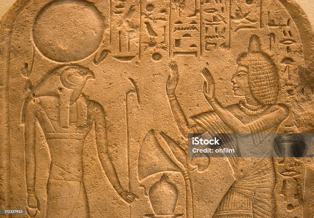 Egyptian Pismo hieroglificzne - Zbiór zdjęć royalty-free (Archeologia)