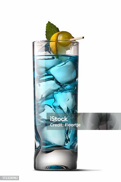 Getränke Blau Cocktail Stockfoto und mehr Bilder von Blue Curaçao - Blue Curaçao, Cocktail, Freisteller – Neutraler Hintergrund