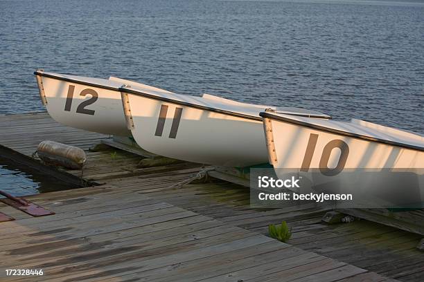 Three Boats Stock Photo - Download Image Now - Blue, Horizontal, Lake