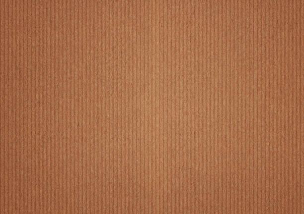 brun texture en carton - brown paper paper striped corrugated cardboard photos et images de collection