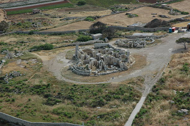 Mnajdra Temples stock photo