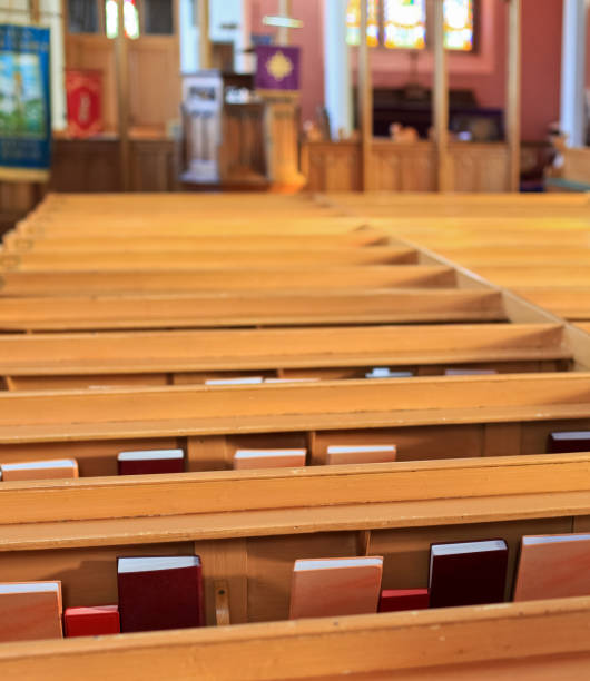 istock Church Pews with Books 172329253