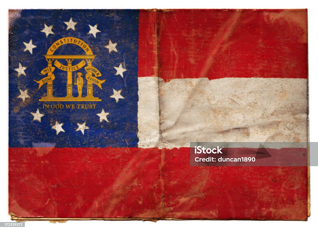 Bandera de Georgia (XXL - Foto de stock de Anticuado libre de derechos