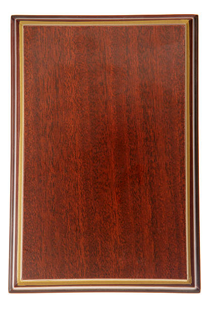 istock Framed glossy dark wood plaque 172329396