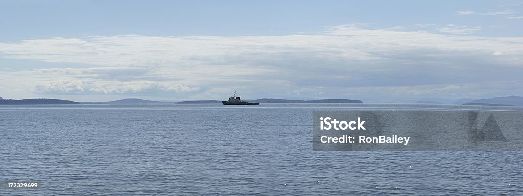 PugetSountTugboatPanorama1 - Royalty-free Puget Sound Foto de stock