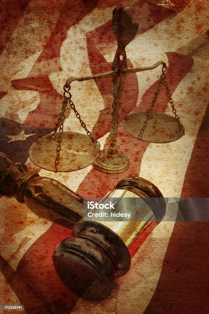 American Justiça - Royalty-free Bandeira Foto de stock