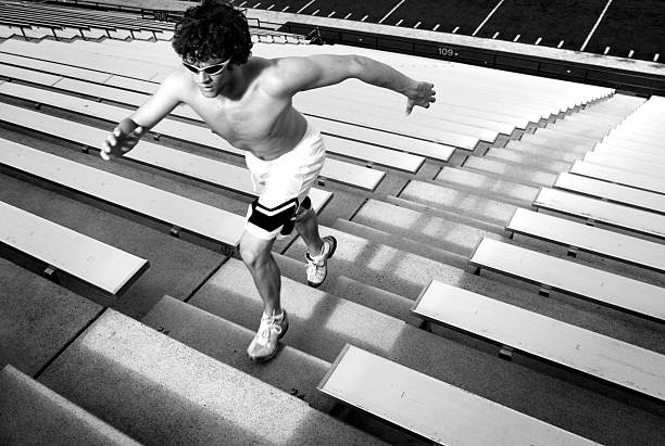 istock Grueling workout on stadium stairs 172329913