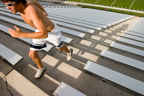 istock Grueling workout on stadium stairs 172329922