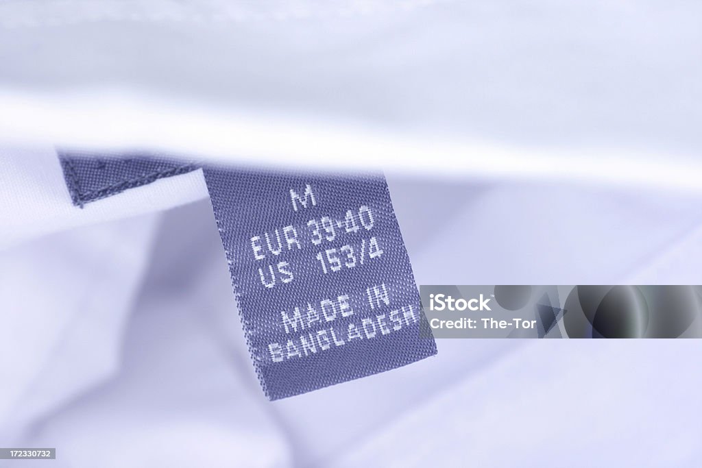 Medium Size A shirt with a tag. Label Stock Photo
