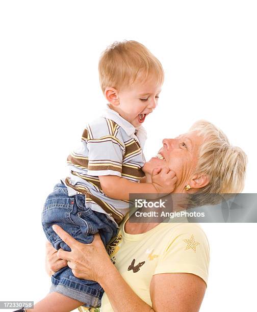 Nonna Con Nipote Maschio - Fotografie stock e altre immagini di Bambino - Bambino, Giocare, Impressionante