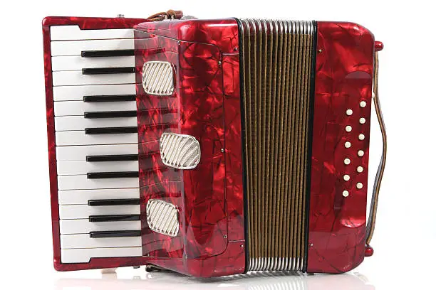 Accordion on a white background.