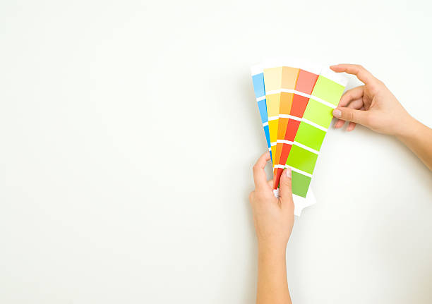 istock Holding color shade cards 172331215