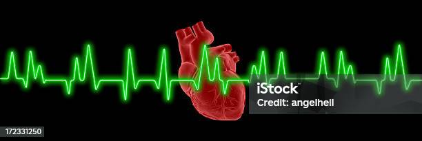 Elektrokardiogramu Z Serce Człowieka Na Ekranie - zdjęcia stockowe i więcej obrazów Analizować