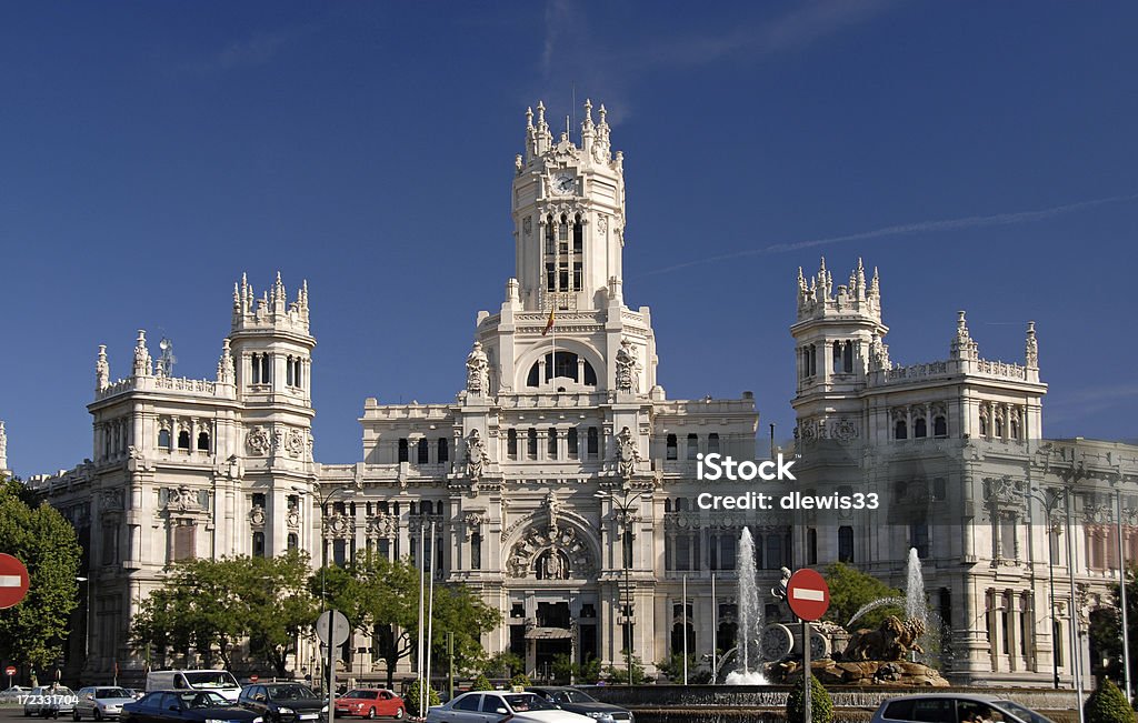 Madrid Post Office - Lizenzfrei Altstadt Stock-Foto