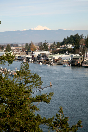A small waterfront town in the Puget Sound of Washington State.