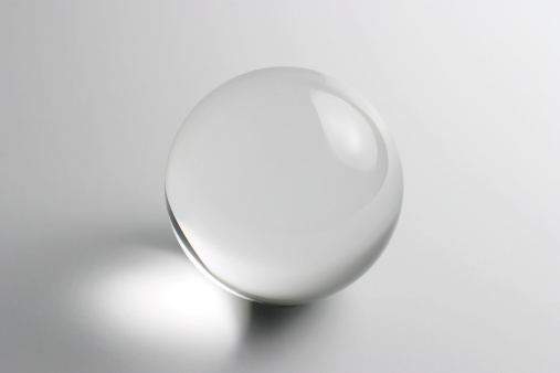 Closeup of a crystal ball.