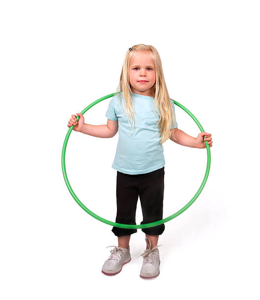istock Hula hoop girl on white background 172331953